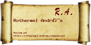 Rothermel András névjegykártya