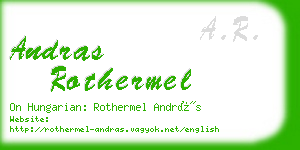andras rothermel business card